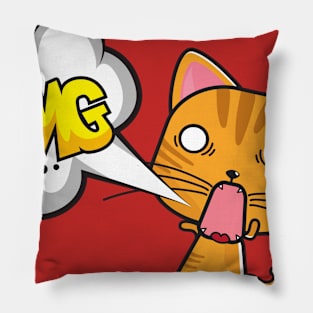 Cat Omg T-Shirt Pillow