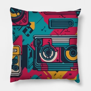 Vibrant Vintage Pattern Pillow