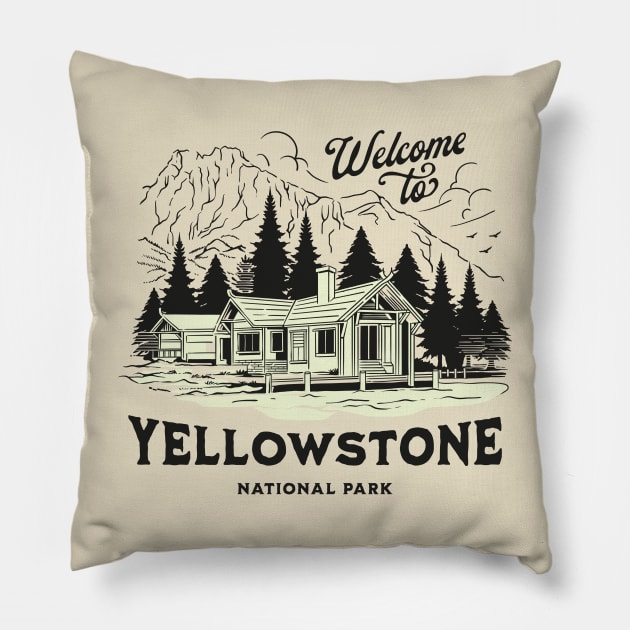 Yellowstone National Park Souvenir Pillow by HUNTINGisLIFE