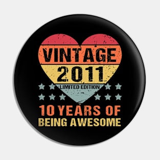 Vintage 2011 Limited Edition 10th Birthday Boy Girl Pin