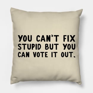 You Can't Fix Stupid, But You Can Vote It Out Pillow