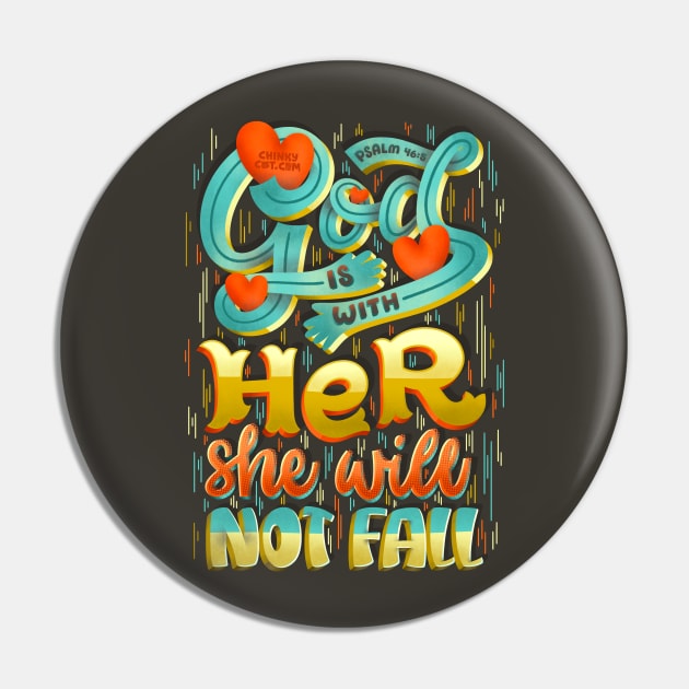 God with Her She Not Fall Psalm 46:5 Strong Lady Bible Quote Pin by ChinkyCat