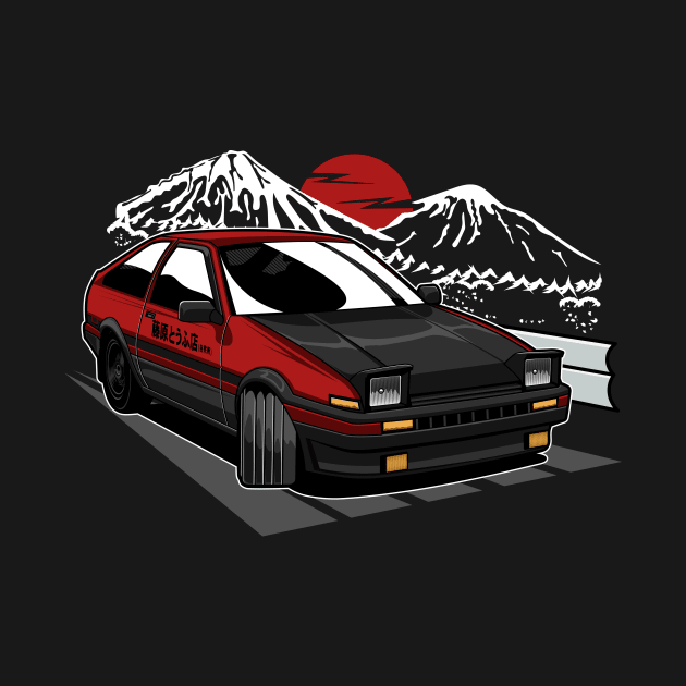 red  ae86 hachiroku by dipurnomo