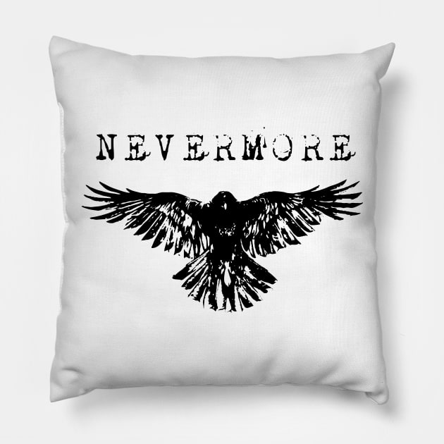 nevermore Pillow by horrorshirt