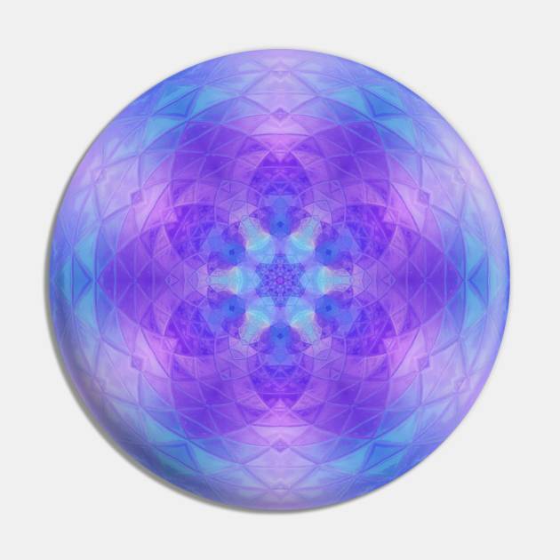 Purple Mandala Mosaic Ombre Pin by Moon Art