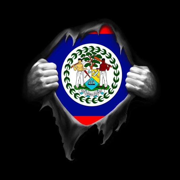 Belize Flag Belizean Roots DNA Pride Gift by nikolayjs