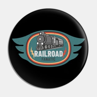 Railroad Fanatic Steam Locomotive Pin