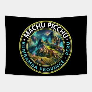 Machu Picchu Peru Ruins 2024 Peru Artistic Graphic Neon Tapestry