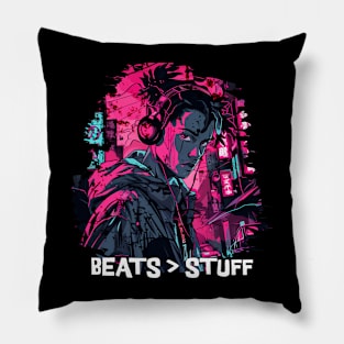 Beats > Stuff: Streetwear Vibe 🎧 Pillow