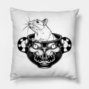 Cat and mouse Pillow