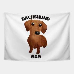 Watercolor cute dachshund puppy big eyes kawaii Tapestry