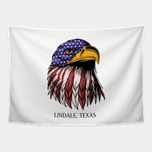 Lindale Texas Eagles American Pride USA Flag Patriotic Eagle Head Tapestry