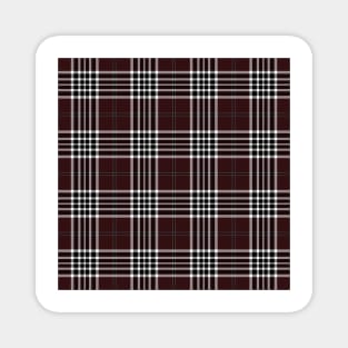 Brown and White Tartan Plaid Pattern Magnet