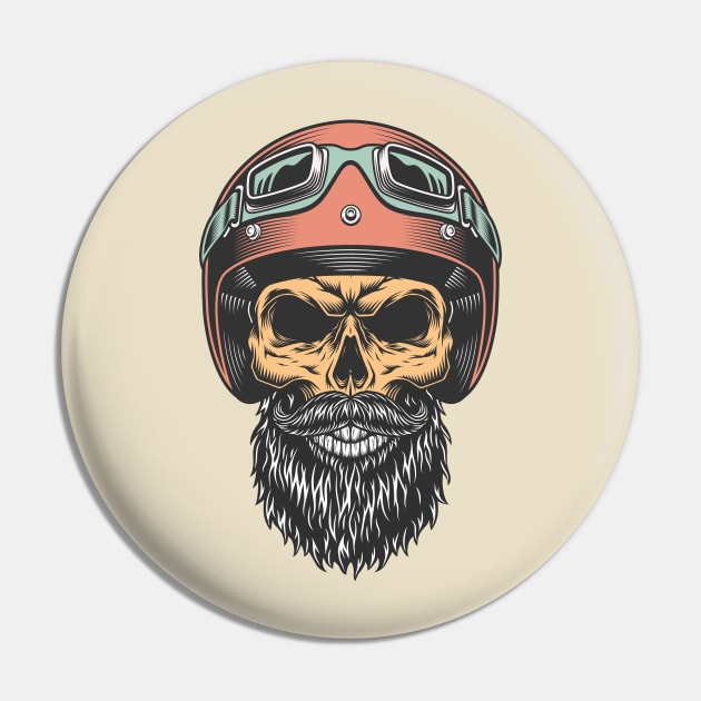 biker skull Pin by graphix.d