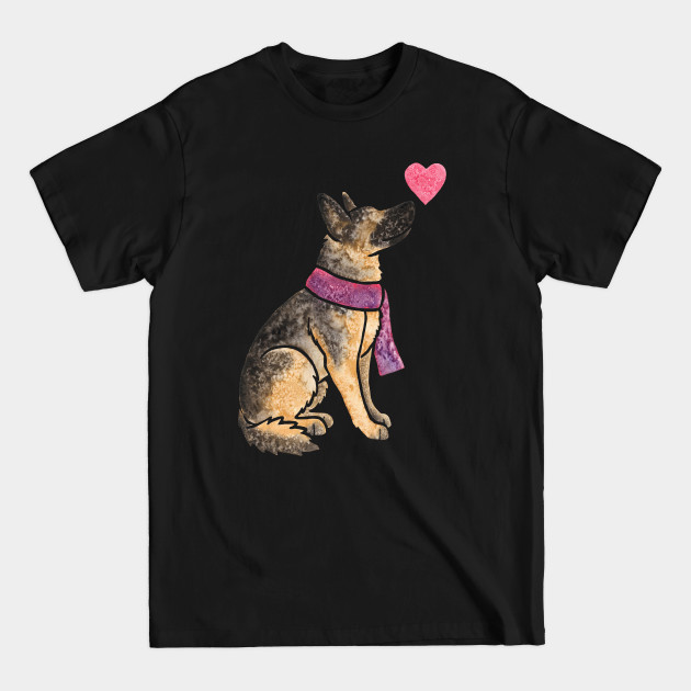 Discover Watercolour German Shepherd Dog - German Shepherd - T-Shirt