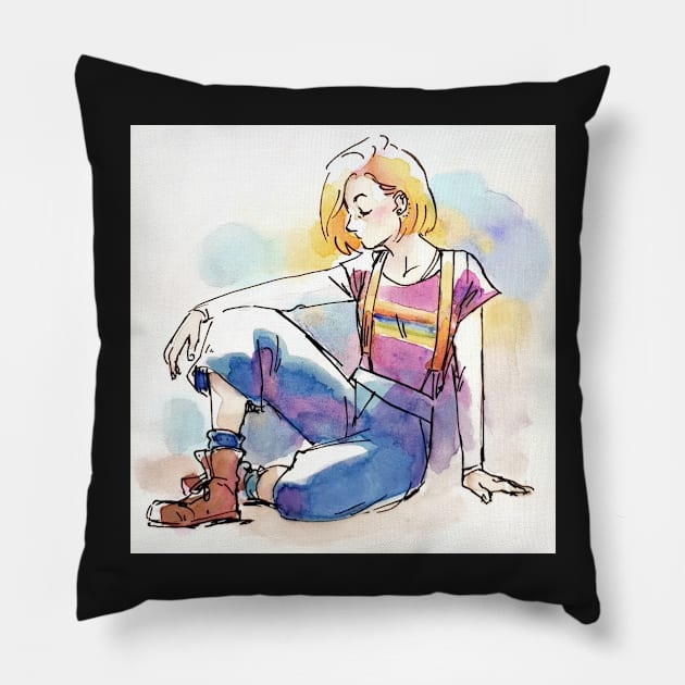 13th Doctor Pillow by Schpog