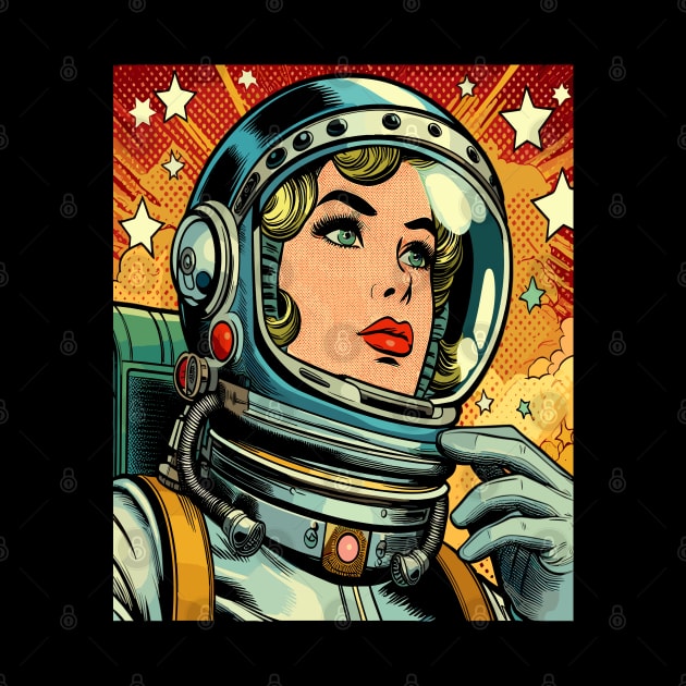 Female Astronaut Comic Book Style by RCDBerlin