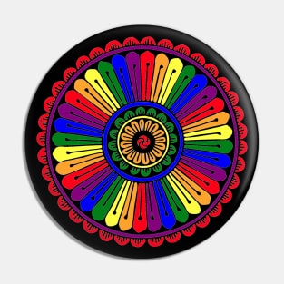 Rainbow Mandala Pin