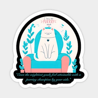 Champion Cat (Motivational and Inspirational Quote) Magnet