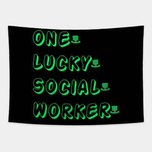 ONE LUCKY SOCIAL WORKER ST PATRICK'S DAY Tapestry