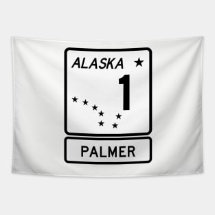 Alaska Highway Route 1 One Palmer AK Tapestry