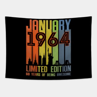 January 1964 60 Years Of Being Awesome Limited Edition Tapestry