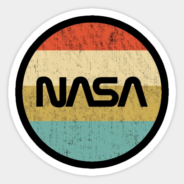 Vintage Nasa - Vintage Nasa Logo - Sticker