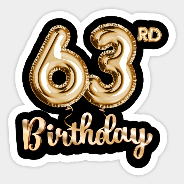 63rd Birthday Gifts Party Balloons Gold 63rd Birthday Gift 63rd Birthday Gifts Party Balloons Gold 63rd Birthday Gift