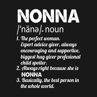 Nonna Like a Grandmother But So Much Cooler Definition Xmas T-Shirt