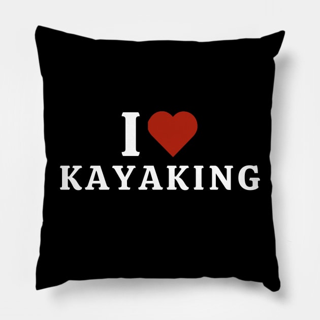 I Love Kayaking Pillow by Hayden Mango Collective 