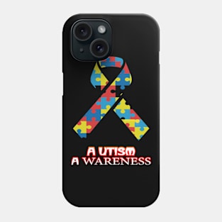 Autism Awareness T-ShirtAutism Awareness Colorful Ribbon Awareness Month Commemorative Graphic Phone Case