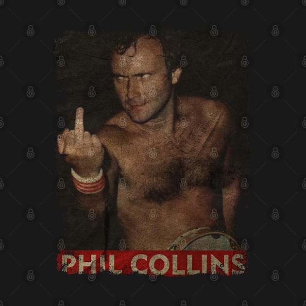 TEXTURE ART-Phil Collins - RETRO STYLE 1 by ZiziVintage