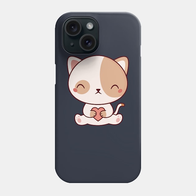 Kawaii Cute Cat Kitten Phone Case by happinessinatee