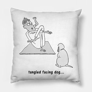 tangled facing dog Pillow