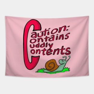 Caution! Cuddly contents Tapestry