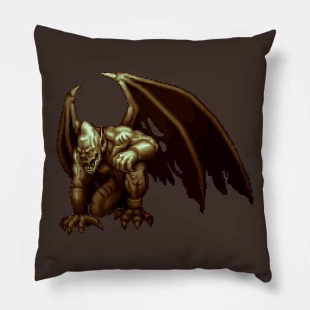 Firebrand Statue Pillow by Pixelblaster