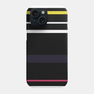 An exquisite amalgam of Very Light Pink, Dark, Almost Black, Dark Pink and Piss Yellow stripes. Phone Case