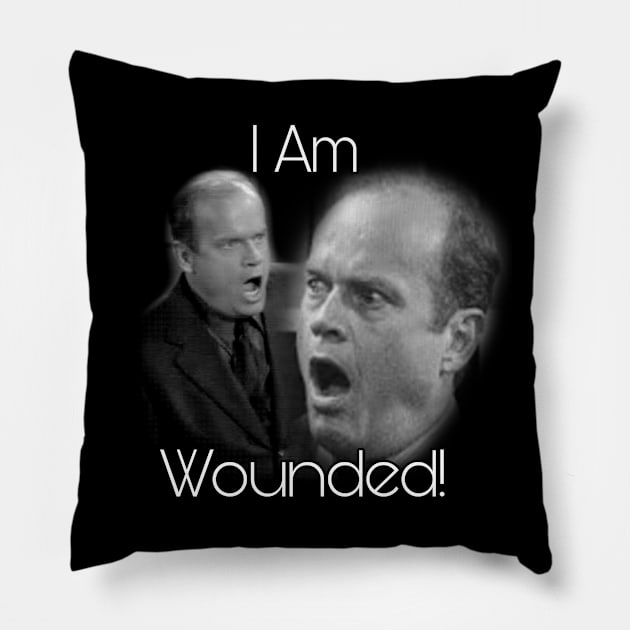 I Am Wounded!! Pillow by PickleDesigns