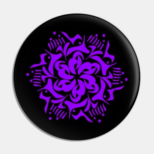 Purple Mandala art Pin