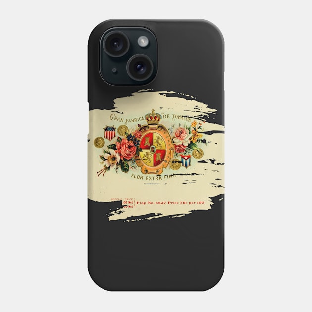 Vintage Cigar Box Label - 44 Phone Case by LisaLiza