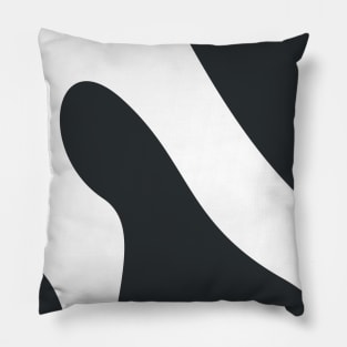 Boho abstract gray and white pastel swirl pattern Pillow