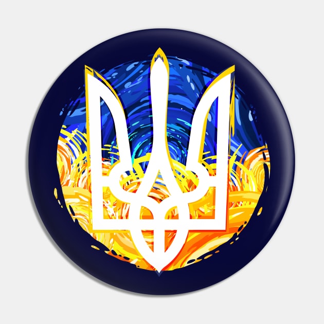 Gerb Ukraine Pin by Prok_Art