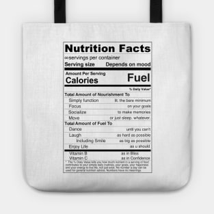 Nutrition Facts Eating Disorder Recovery Edition Tote