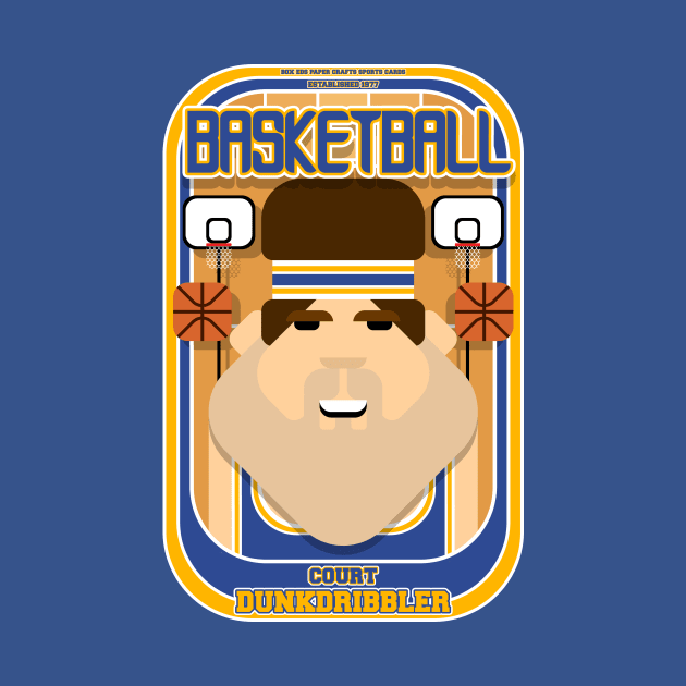 Basketball Blue Gold - Court Dunkdribbler - Bob version by Boxedspapercrafts