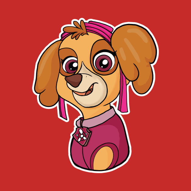 SKYE PAW PATROL FAN ART DESIGN by MmzArtwork