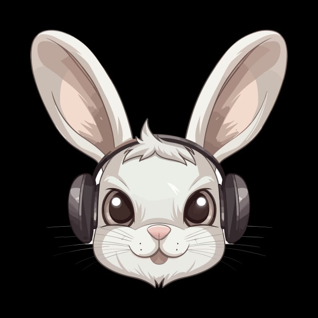 Rabbit With Headphones by ORENOB