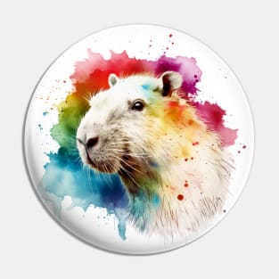 Colourful Capybara Pin