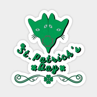 st patricks day two kitten green love clover Magnet