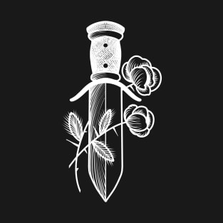 Knife and roses White T-Shirt