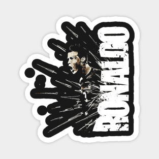 cristiano ronaldo hand drawing graphic design by ironpalette Magnet